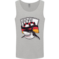 German Poker Shark Mens Vest Tank Top Sports Grey