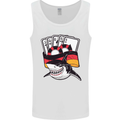 German Poker Shark Mens Vest Tank Top White