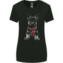 German Shepherd Union Jack Scarf Alsatian Womens Wider Cut T-Shirt Black