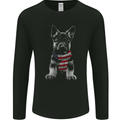 German Shepherd in USA Scarf Alsatian Dog Mens Long Sleeve T-Shirt Black