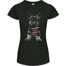 German Shepherd in USA Scarf Alsatian Dog Womens Petite Cut T-Shirt Black