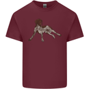 German Shorthaired Pointer Dog Mens Cotton T-Shirt Tee Top Maroon