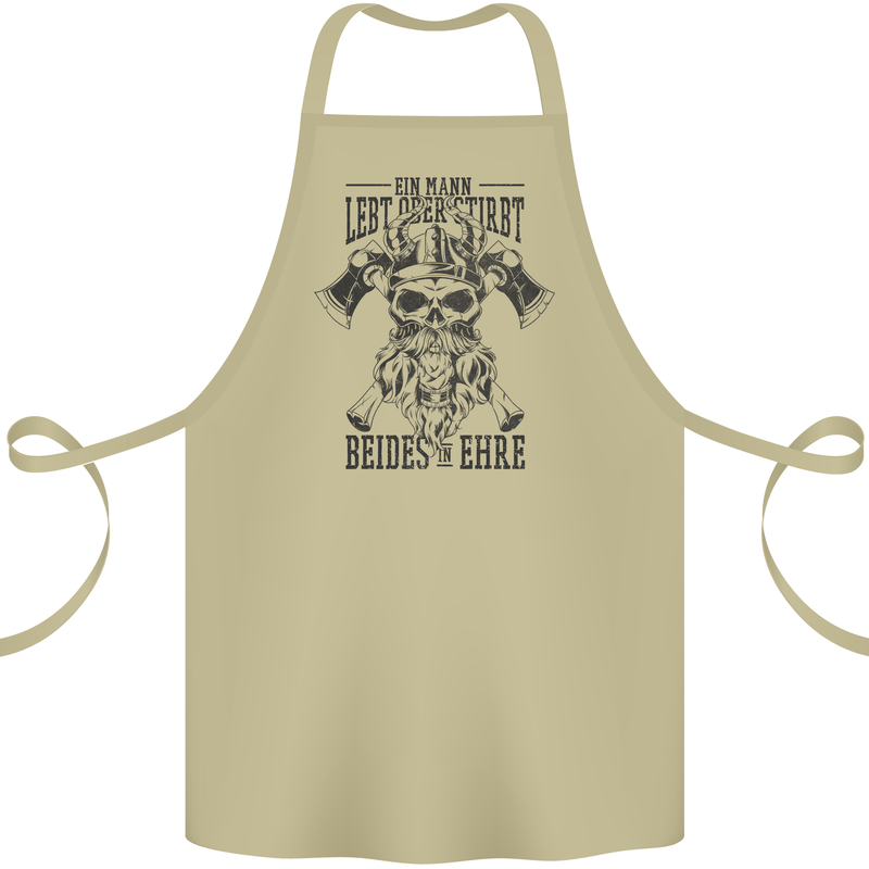 German Viking Cotton Apron 100% Organic Khaki