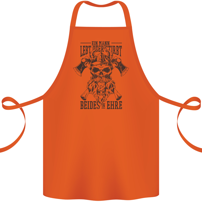German Viking Cotton Apron 100% Organic Orange