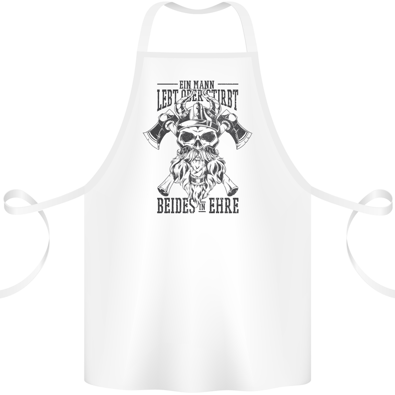 German Viking Cotton Apron 100% Organic White