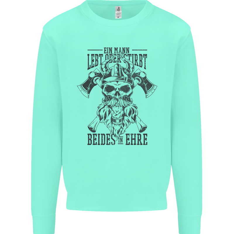 German Viking Kids Sweatshirt Jumper Peppermint