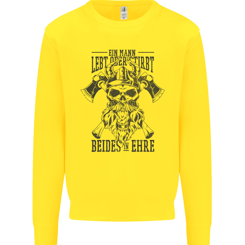 German Viking Kids Sweatshirt Jumper Yellow