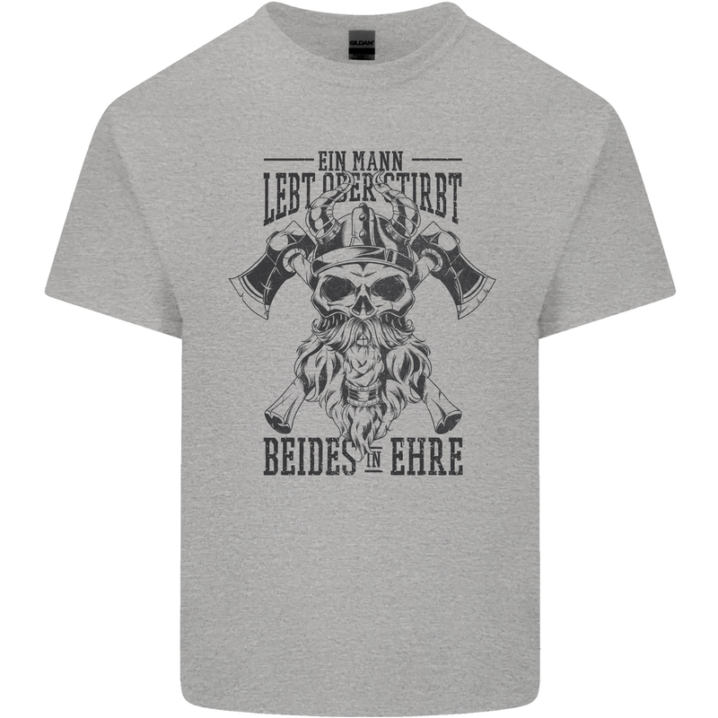 German Viking Kids T-Shirt Childrens Sports Grey