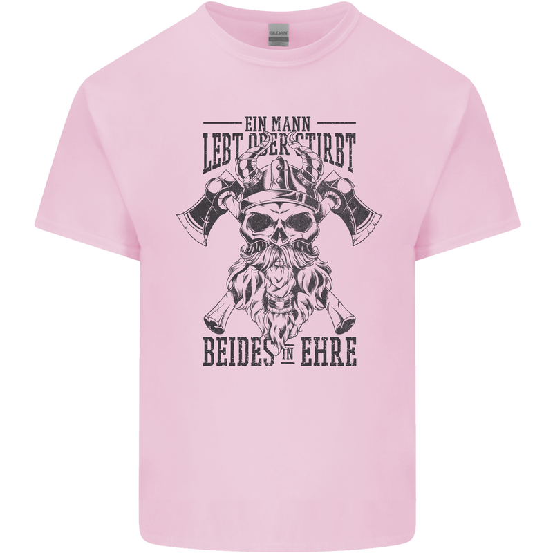 German Viking Mens Cotton T-Shirt Tee Top Light Pink