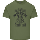 German Viking Mens Cotton T-Shirt Tee Top Military Green