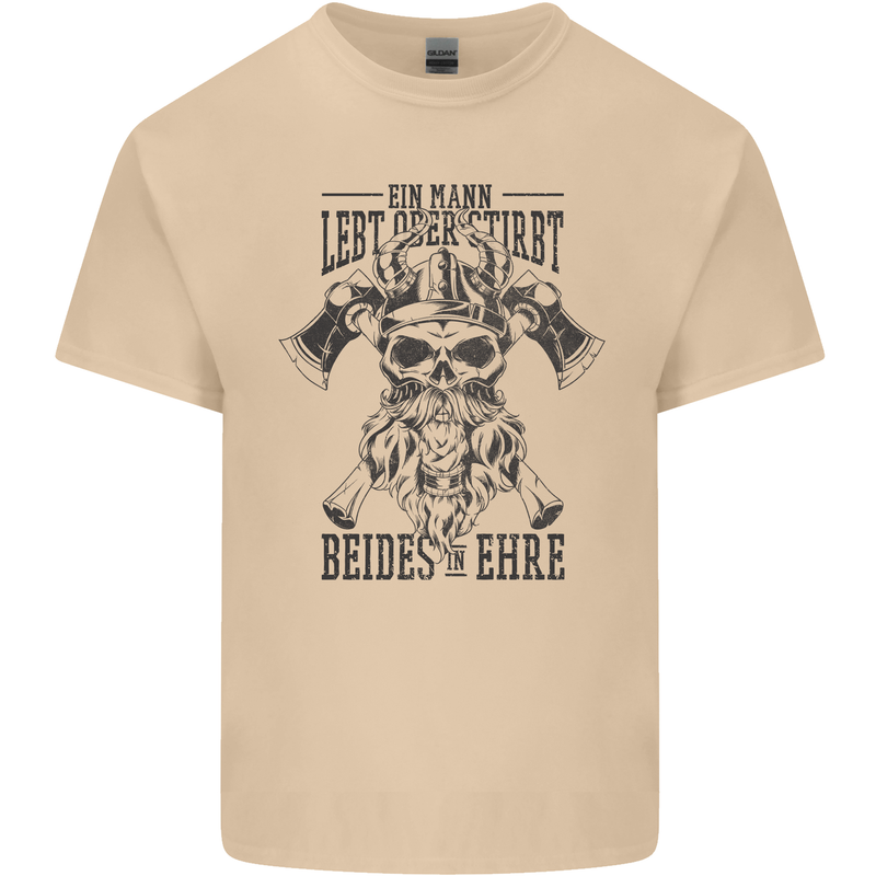 German Viking Mens Cotton T-Shirt Tee Top Sand