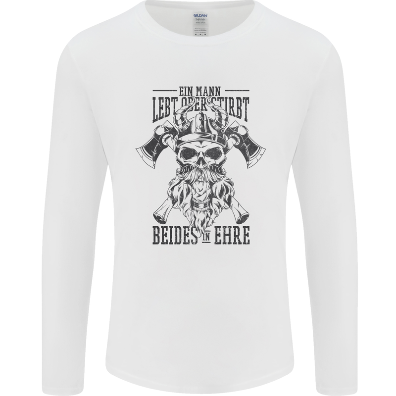 German Viking Mens Long Sleeve T-Shirt White