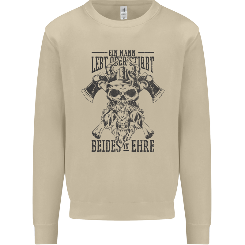 German Viking Mens Sweatshirt Jumper Sand