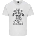 German Viking Mens V-Neck Cotton T-Shirt White