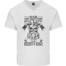 German Viking Mens V-Neck Cotton T-Shirt White