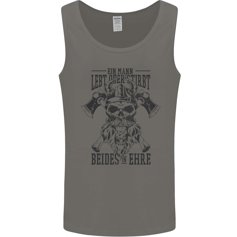 German Viking Mens Vest Tank Top Charcoal