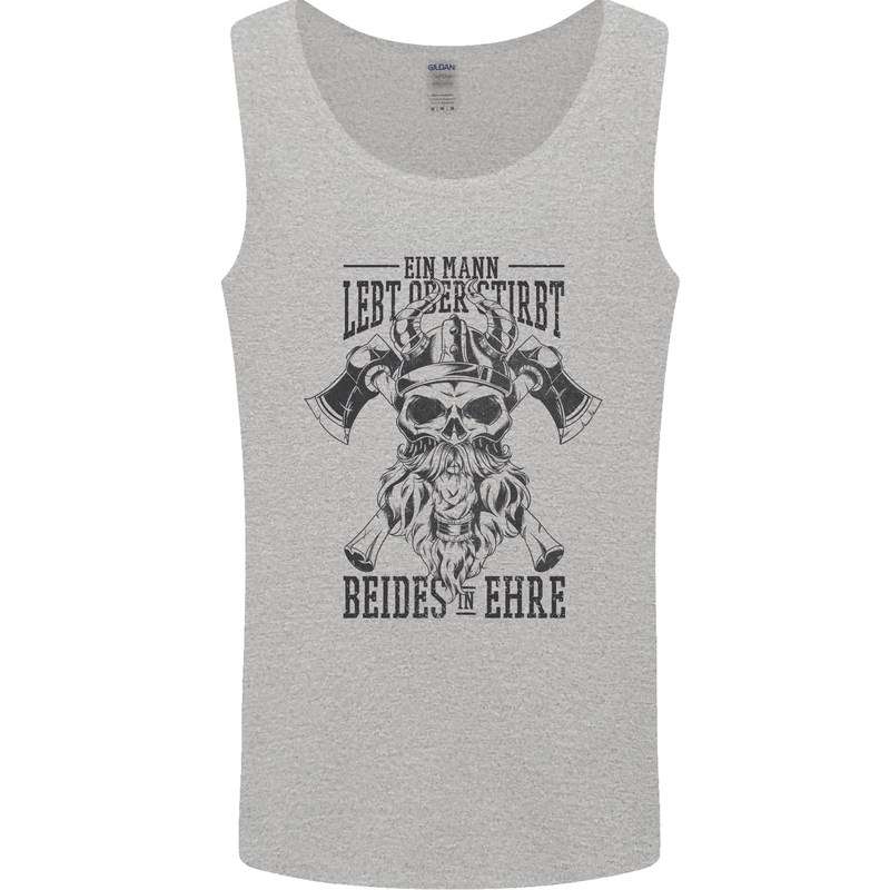 German Viking Mens Vest Tank Top Sports Grey