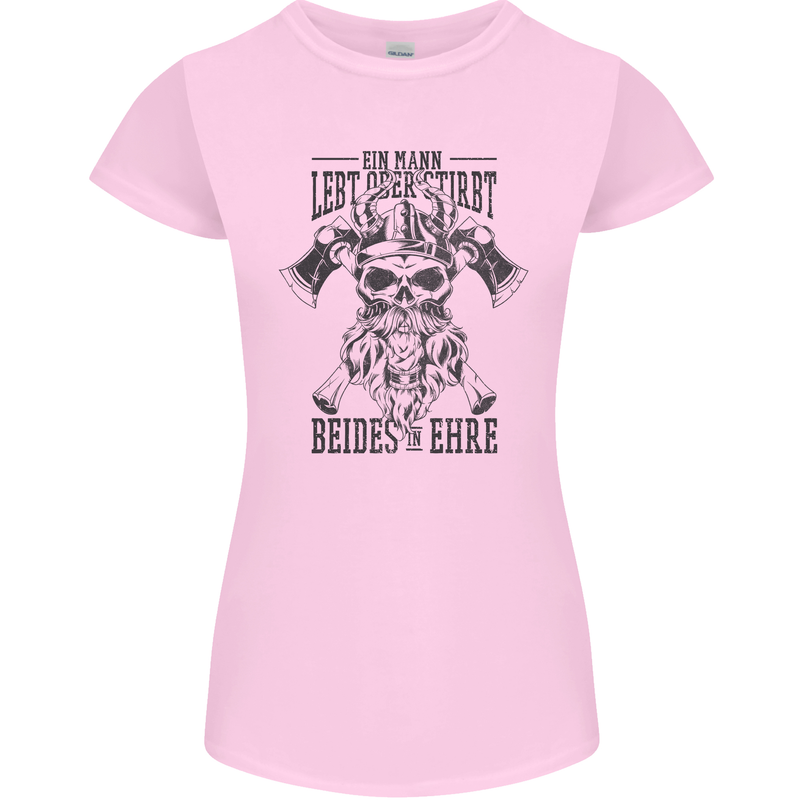 German Viking Womens Petite Cut T-Shirt Light Pink