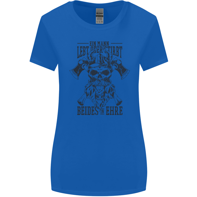 German Viking Womens Wider Cut T-Shirt Royal Blue