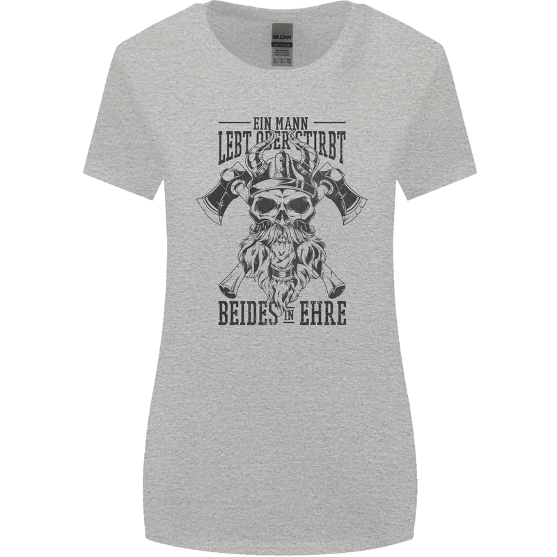 German Viking Womens Wider Cut T-Shirt Sports Grey