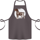 German Wirehaired Pointer Dog Cotton Apron 100% Organic Dark Grey