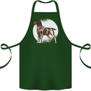 German Wirehaired Pointer Dog Cotton Apron 100% Organic Forest Green