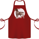 German Wirehaired Pointer Dog Cotton Apron 100% Organic Maroon