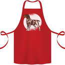 German Wirehaired Pointer Dog Cotton Apron 100% Organic Red
