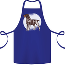 German Wirehaired Pointer Dog Cotton Apron 100% Organic Royal Blue