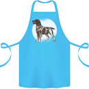 German Wirehaired Pointer Dog Cotton Apron 100% Organic Turquoise