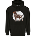 German Wirehaired Pointer Dog Mens 80% Cotton Hoodie Black