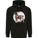 German Wirehaired Pointer Dog Mens 80% Cotton Hoodie Black