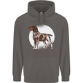German Wirehaired Pointer Dog Mens 80% Cotton Hoodie Charcoal