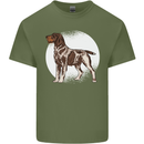 German Wirehaired Pointer Dog Mens Cotton T-Shirt Tee Top Military Green
