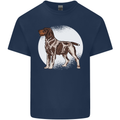 German Wirehaired Pointer Dog Mens Cotton T-Shirt Tee Top Navy Blue