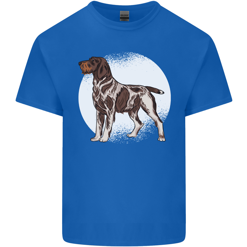 German Wirehaired Pointer Dog Mens Cotton T-Shirt Tee Top Royal Blue