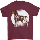 German Wirehaired Pointer Dog Mens T-Shirt 100% Cotton Maroon