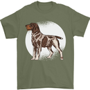 German Wirehaired Pointer Dog Mens T-Shirt 100% Cotton Military Green