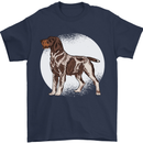 German Wirehaired Pointer Dog Mens T-Shirt 100% Cotton Navy Blue