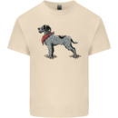 German Wirehaired Pointer With Neck Scarf Mens Cotton T-Shirt Tee Top Natural