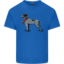 German Wirehaired Pointer With Neck Scarf Mens Cotton T-Shirt Tee Top Royal Blue