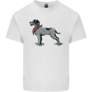 German Wirehaired Pointer With Neck Scarf Mens Cotton T-Shirt Tee Top White