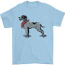 German Wirehaired Pointer With Neck Scarf Mens T-Shirt 100% Cotton Light Blue
