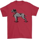 German Wirehaired Pointer With Neck Scarf Mens T-Shirt 100% Cotton Red