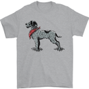 German Wirehaired Pointer With Neck Scarf Mens T-Shirt 100% Cotton Sports Grey