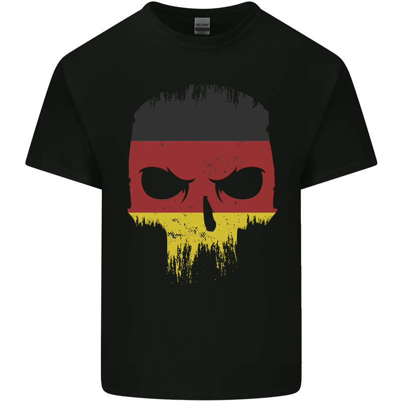 Germany Skull German Gym Biker Flag Kids T-Shirt Childrens Black