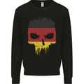 Germany Skull German Gym Biker Flag Mens Sweatshirt Jumper Black