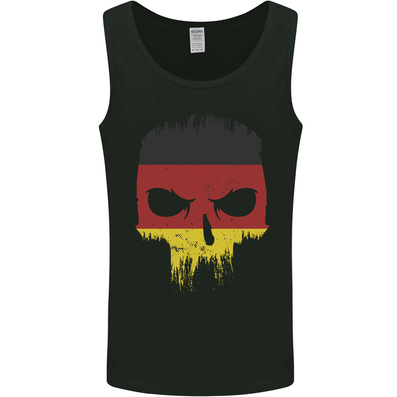 Germany Skull German Gym Biker Flag Mens Vest Tank Top Black
