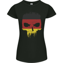 Germany Skull German Gym Biker Flag Womens Petite Cut T-Shirt Black