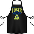 Get in Loser Funny Alien Abduction UFO Cotton Apron 100% Organic Black